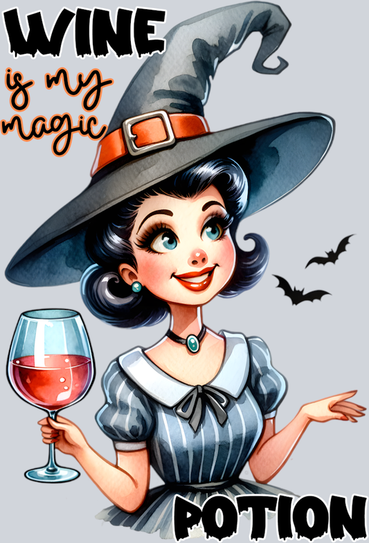 DTF Transfer Halloween - Wine is my Magic Potion