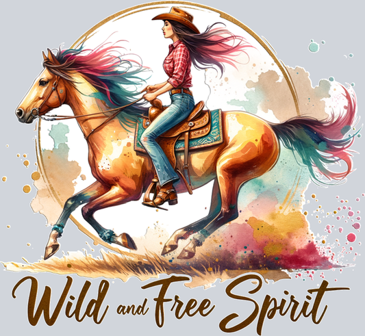 DTF Transfer Western - Wild and Free Spirit