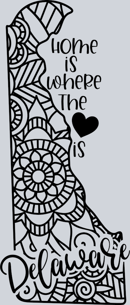 DTF Transfer Delaware - Home is where the Heart is