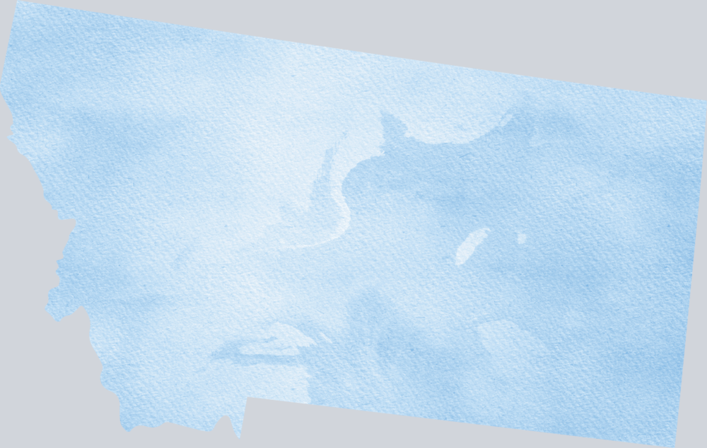 DTF Transfer Montana - Watercolor Blue