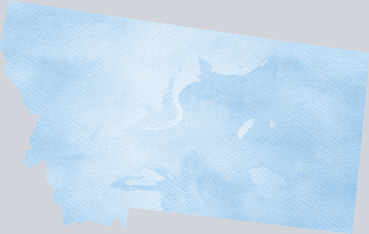DTF Transfer Montana - Watercolor Blue