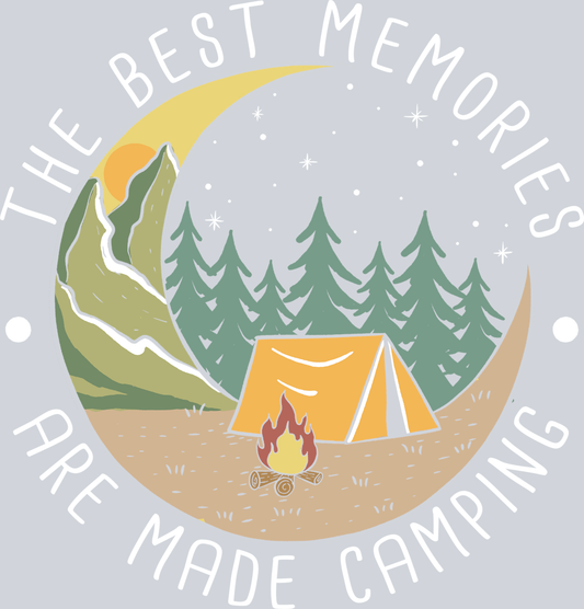 DTF Transfer Camping - The Best Memories Fire Made Camping