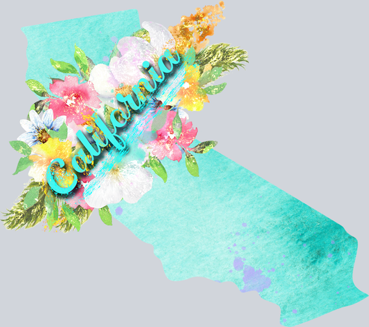 DTF Transfer California - Watercolor Flowers