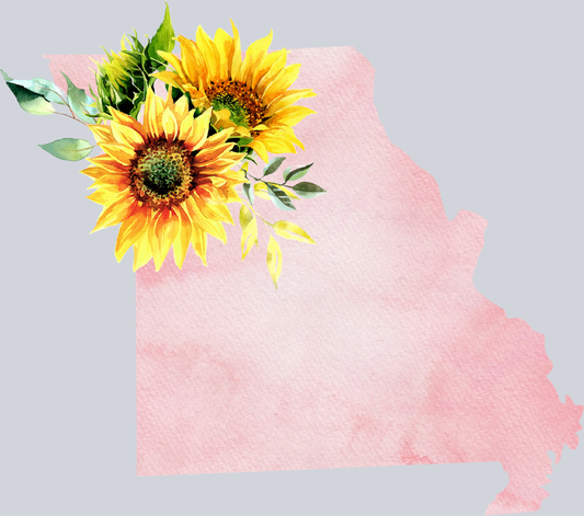 DTF Transfer Missouri - Sunflower Watercolor