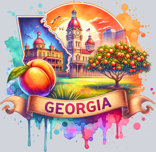 DTF Transfer Georgia - Retro Travel