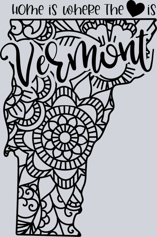 DTF Transfer Vermont - Home is where the Heart is