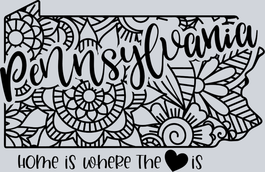 DTF Transfer Pennsylvania - Home is where the Heart is