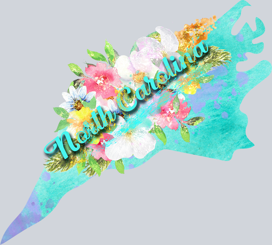 DTF Transfer North Carolina - Watercolor Flowers