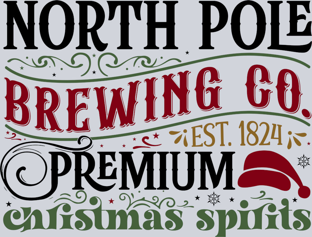 DTF Transfer Christmas - North Pole Brewing co