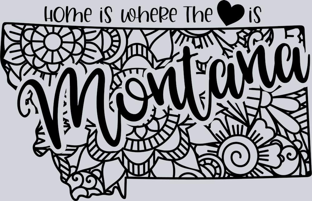 DTF Transfer Montana - Home is where the Heart is