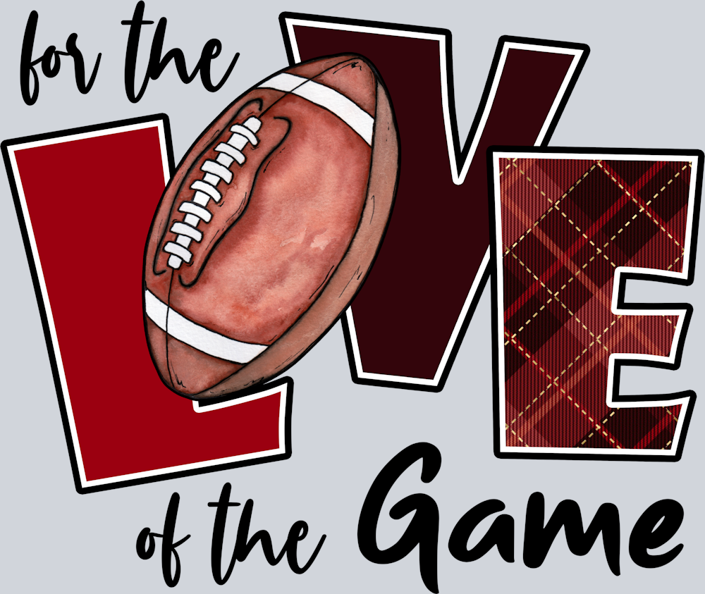 DTF Transfer Football - For the Love of the Game