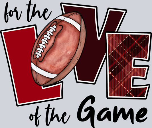 DTF Transfer Football - For the Love of the Game
