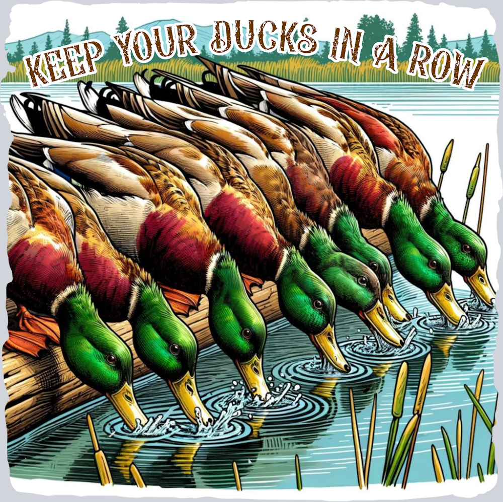 DTF Transfer Fowl - Keep your Ducks in a Row