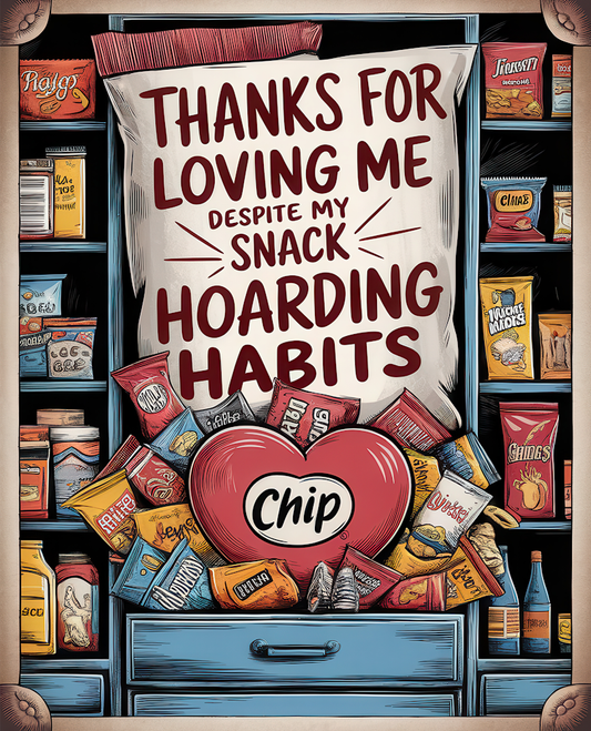 DTF Transfer Valentines - Thanks fo Loving Me Despite my Snack
