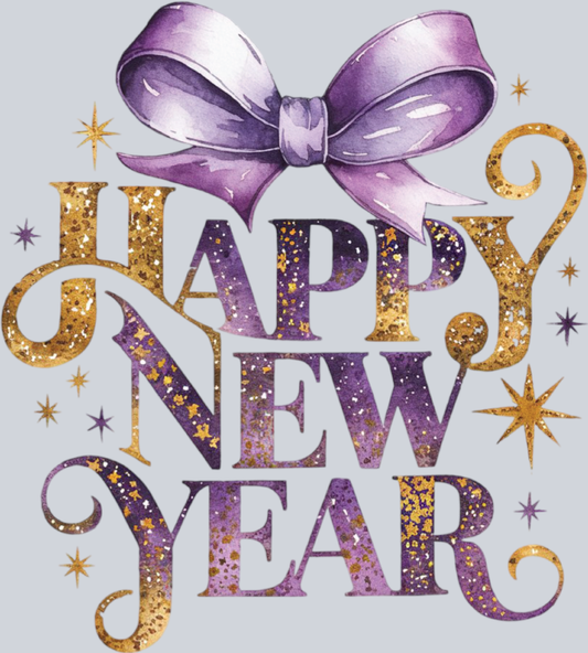 DTF Transfer New Years - Sparkle Bow