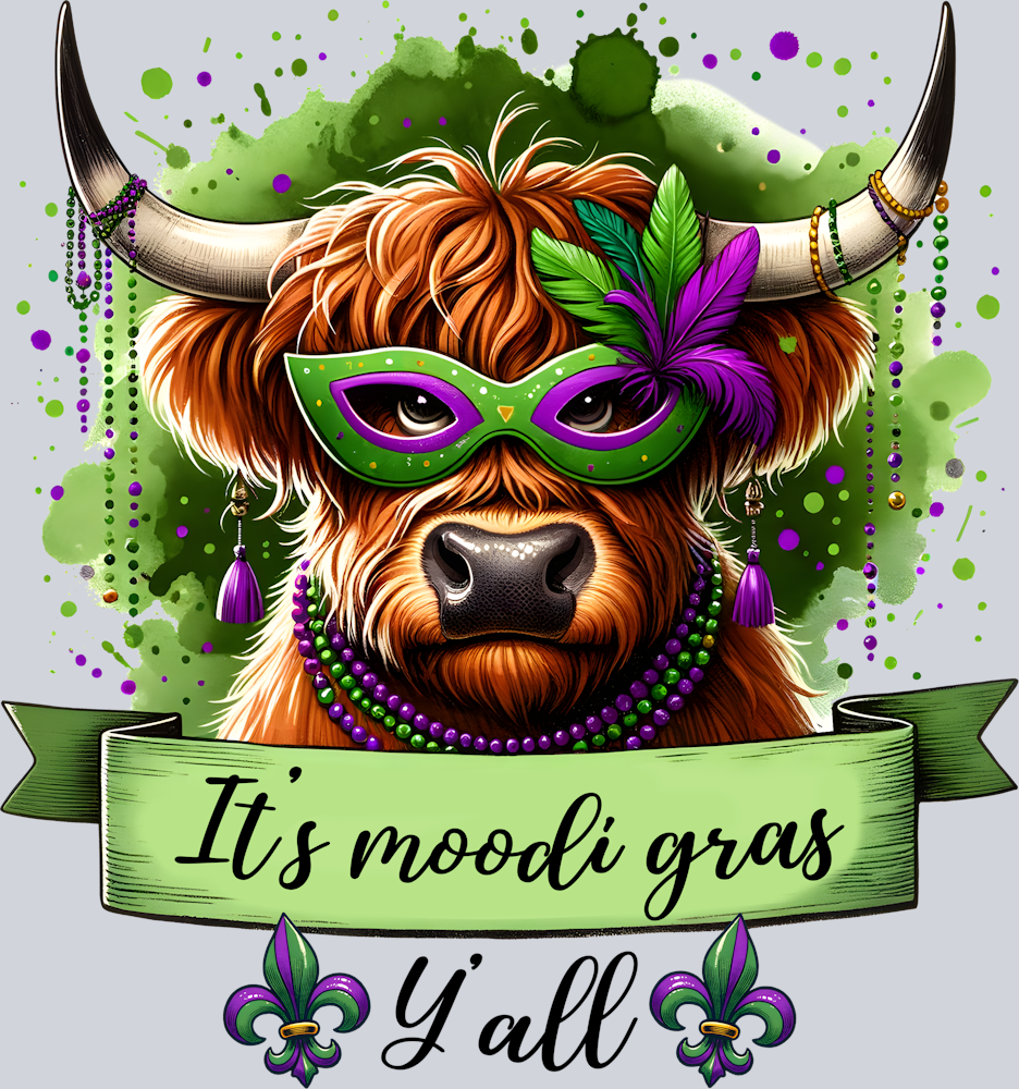DTF Transfer Mardi Gras - It's Moodi Gras Y'all