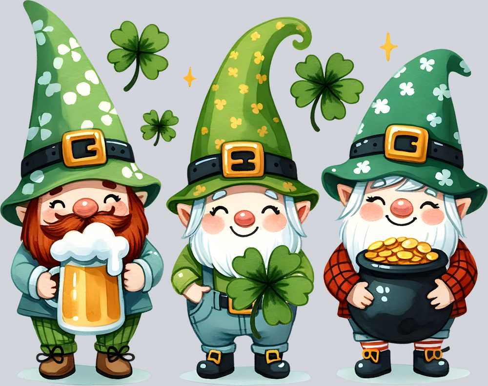 DTF Transfer St. Patrick's Day - Gnomes