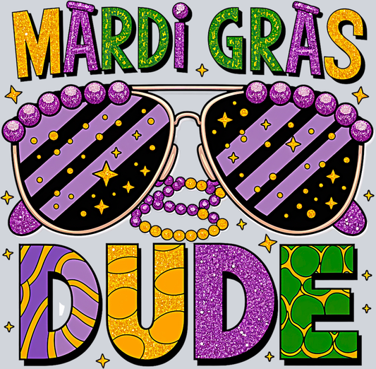 DTF Transfer Mardi Gras - Mardi Gras Dude