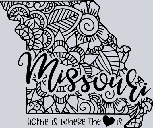 DTF Transfer Missouri - Home is where the Heart is