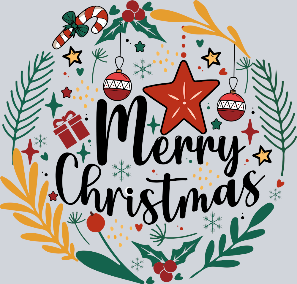 DTF Transfer Christmas - Merry Christmas