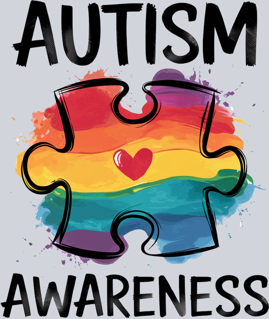 DTF Transfer Autism - Autism Awareness Puzzle
