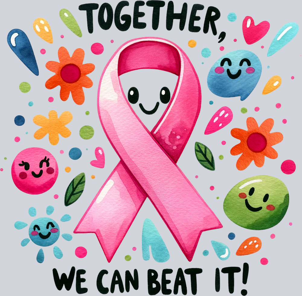 DTF Transfer Breast Cancer - Together we Can Beat It