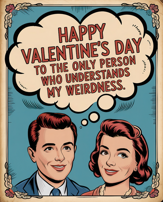 DTF Transfer Valentines - Happy Valentine's Day to the only Person who Understands my Weirdness