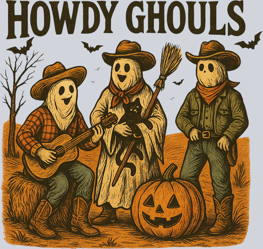 DTF Transfer Halloween - Howdy Ghouls