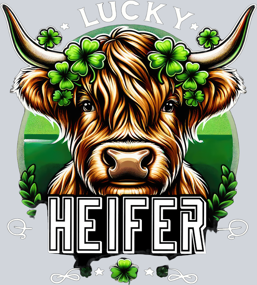 DTF Transfer St. Patrick's Day - Lucky Heifer