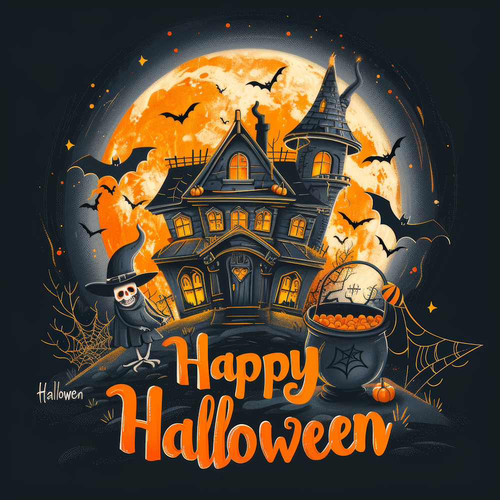 DTF Transfer Halloween - Happy Halloween