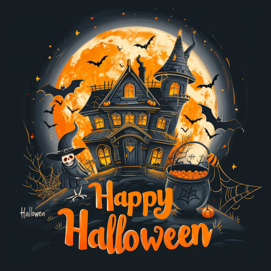 DTF Transfer Halloween - Happy Halloween