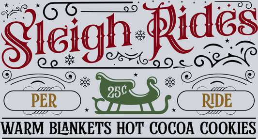 DTF Transfer Christmas - Sleigh Rides