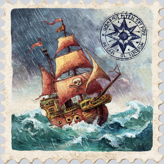 DTF Transfer High Seas - Postage Ship