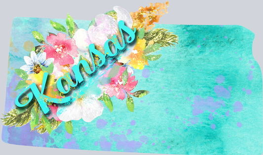 DTF Transfer Kansas - Watercolor Flowers