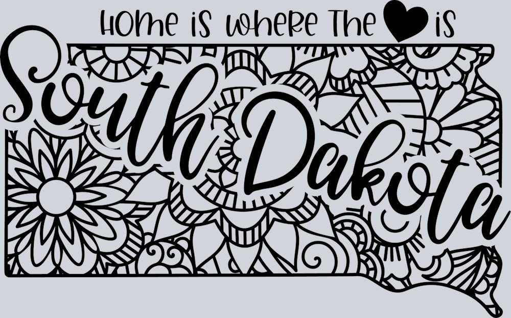 DTF Transfer South Dakota - Home is where the Heart is