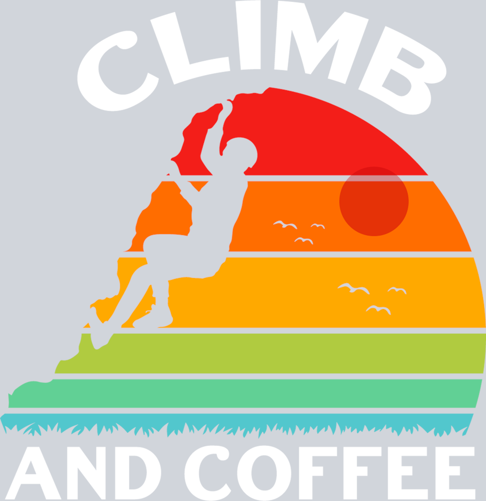 DTF Transfer Rock Climbing - Climb and Coffee