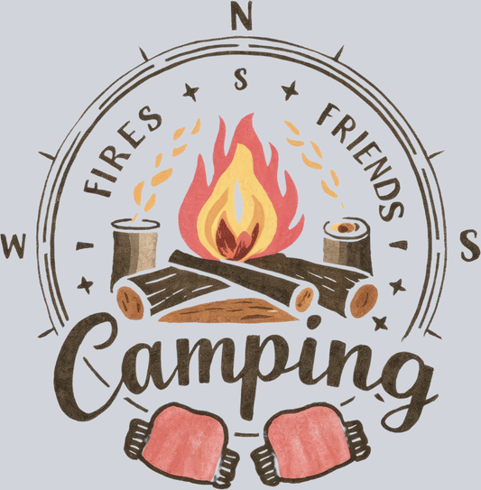 DTF Transfer Camping - Fires Friends Camping