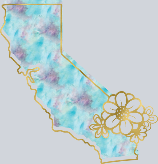 DTF Transfer California - Watercolor