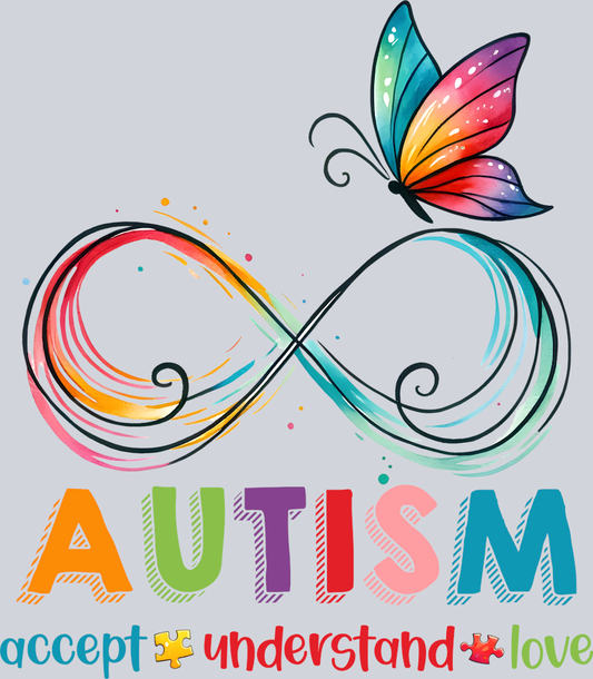 DTF Transfer Autism - Autism Accept Understand Love Infinty