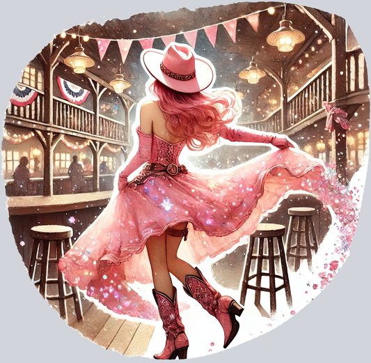 DTF Transfer Western - Cowgirl Dance