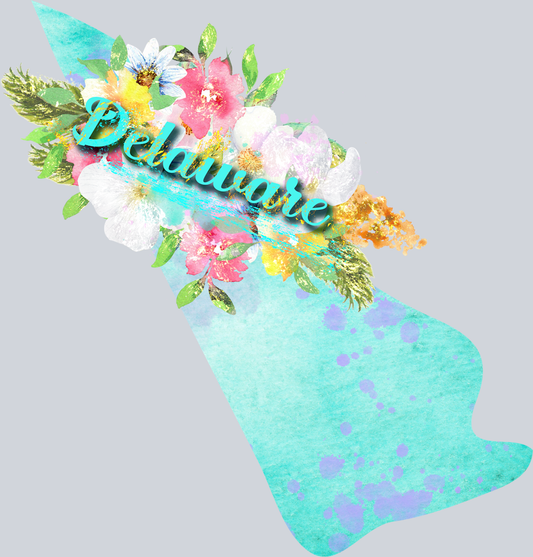 DTF Transfer Delaware - Watercolor Flowers