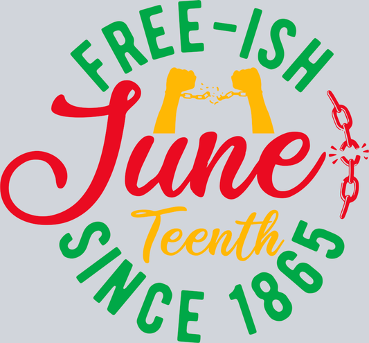 DTF Transfer Black History Month - Free-ish Juneteenth since 1865
