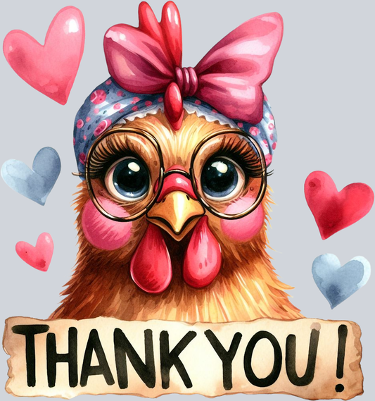 DTF Transfer Fowl - Thank You