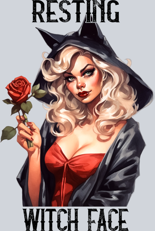 DTF Transfer Halloween - Resting Witch Face