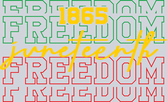 DTF Transfer Black History Month - Freedom 1865 Juneteenth