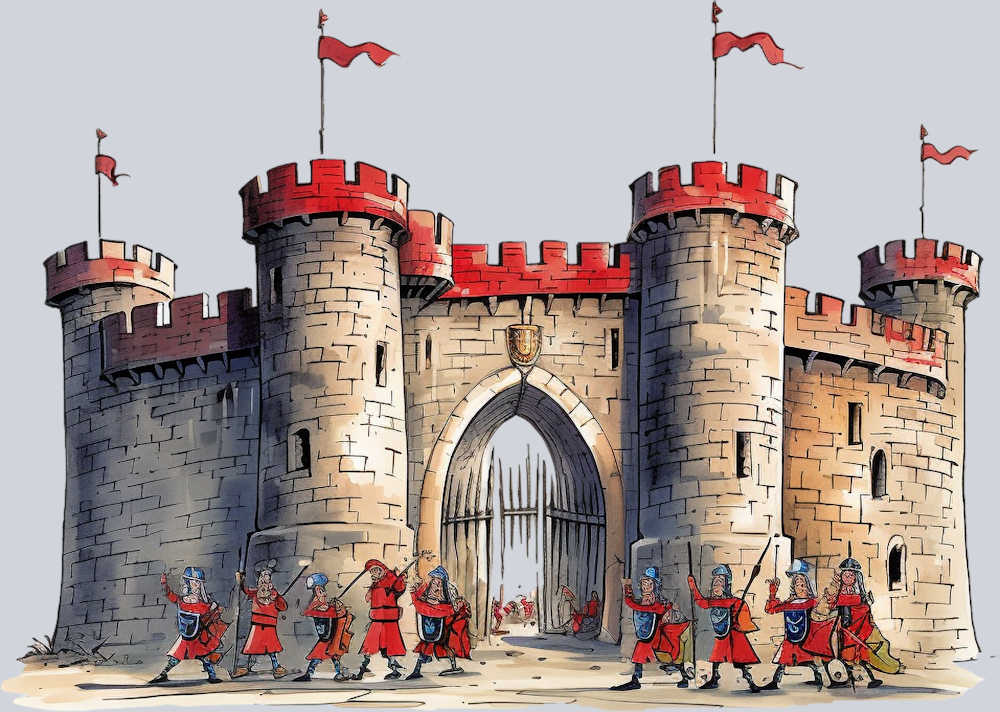 DTF Transfer Medieval - Battle at the Gates