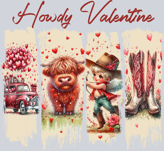 DTF Transfer Valentines - Howdy Valentine Panels