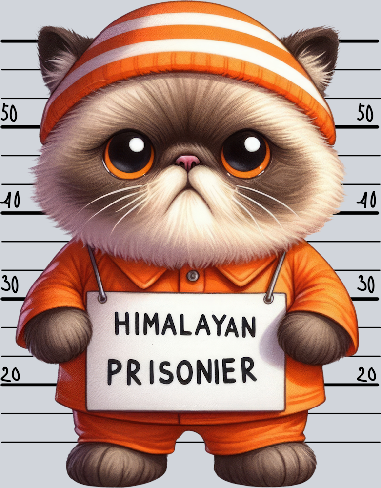 DTF Transfer Cats - Himalayan Prisoner