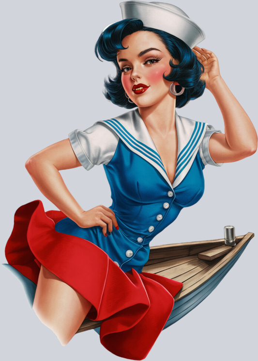 DTF Transfer High Seas - Boat Babe