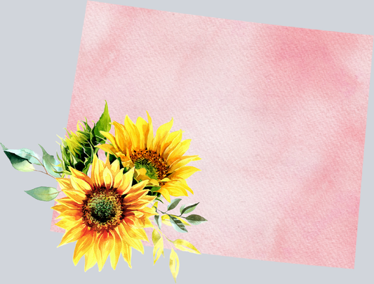 DTF Transfer Wyoming - Sunflower Watercolor